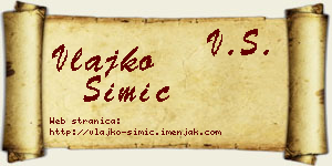 Vlajko Simić vizit kartica